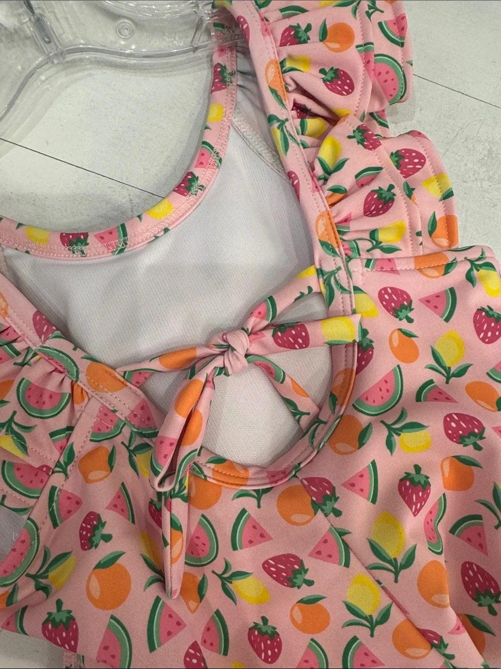 NWT Florence Eiseman Fruit Print Swimsuit with Ruffles Size 6